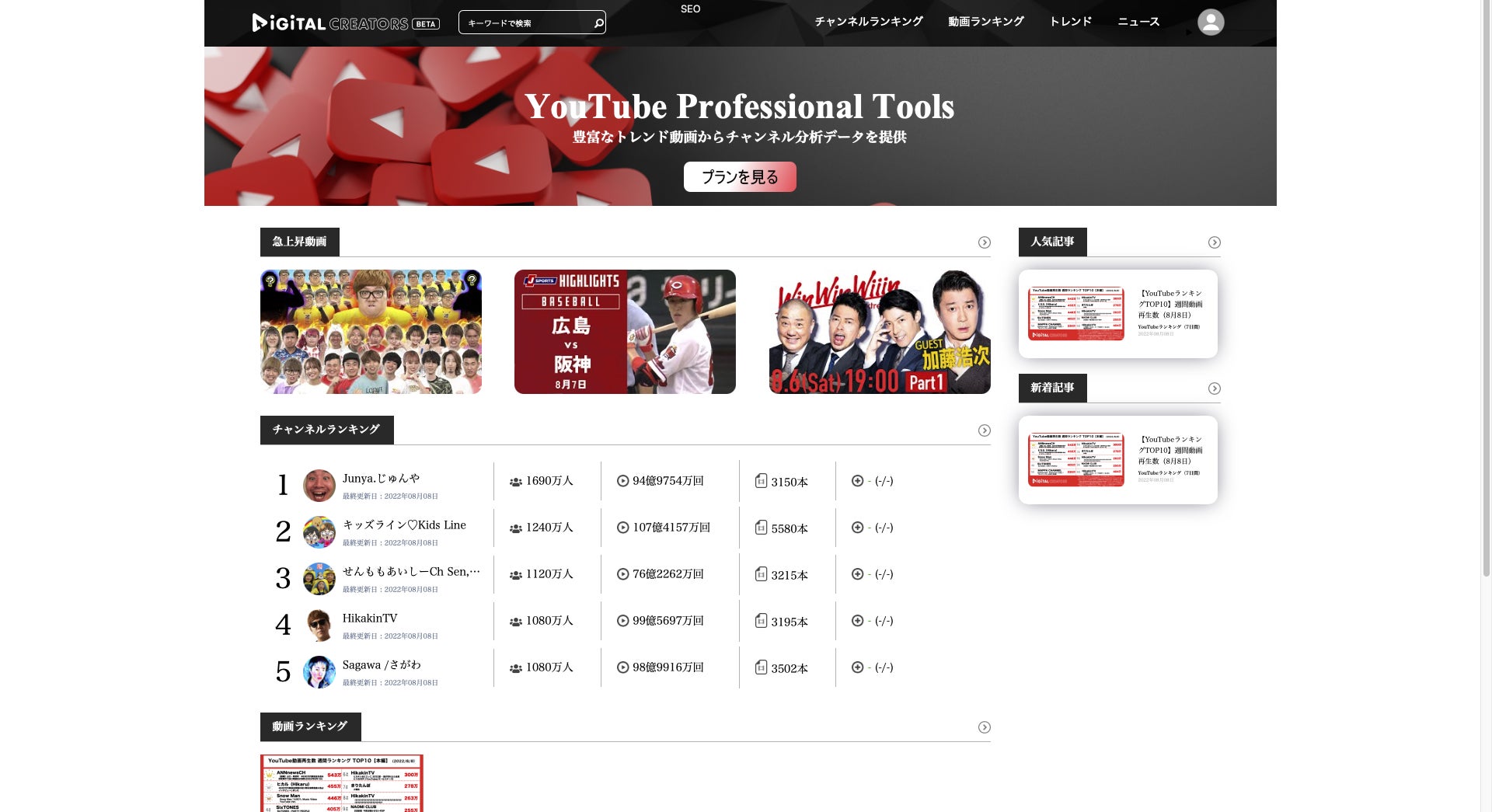【YouTubeランキングTOP10】週間動画再生数＜音楽＞~ジャニーズの人気グループが1位2位を独占~のサブ画像2