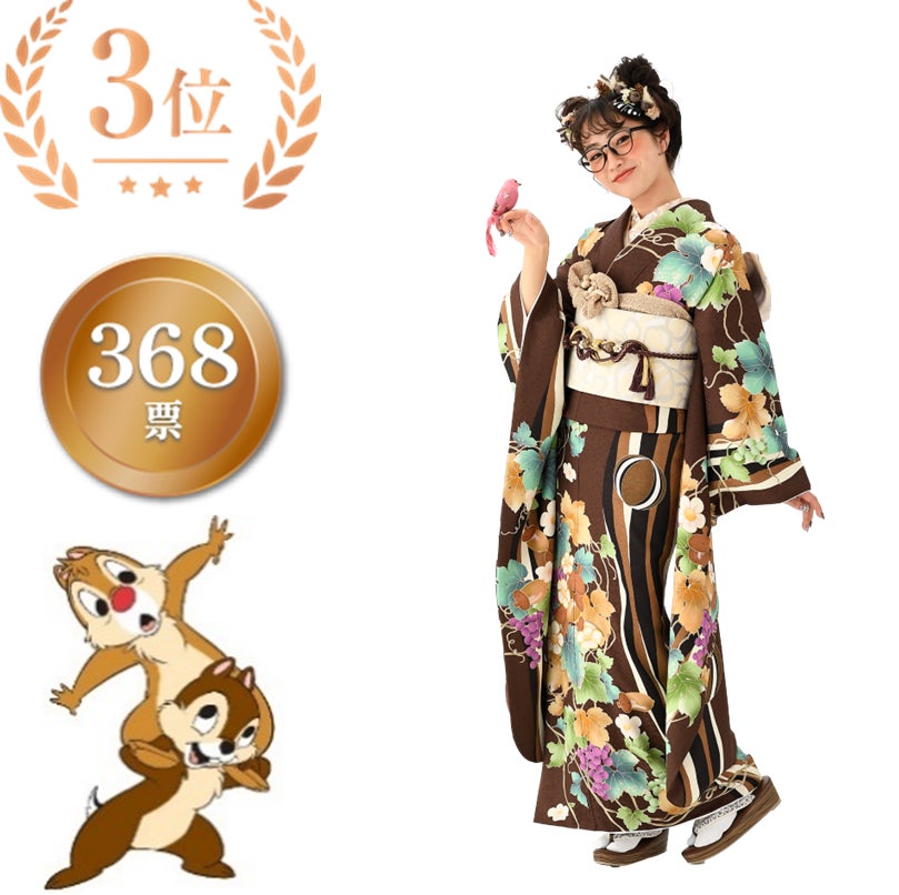 スタジオアリスの成人式振袖レンタル＆前撮りパック「ふりホ」　ディズニーデザイン振袖第３弾が１月１３日(金)より予約開始　応募総数約５０００票の中からファン投票で選ばれた新作振袖が登場！のサブ画像7_©Disney