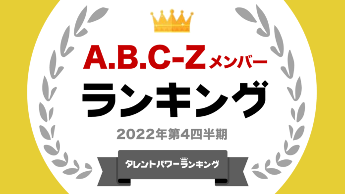 ​『タレントパワーランキング』がA.B.C-Zのメンバーランキングを発表！株式会社アーキテクトがスタートさせた、WEBサイト『タレントパワーランキング』ランキング企画第209弾！！のメイン画像