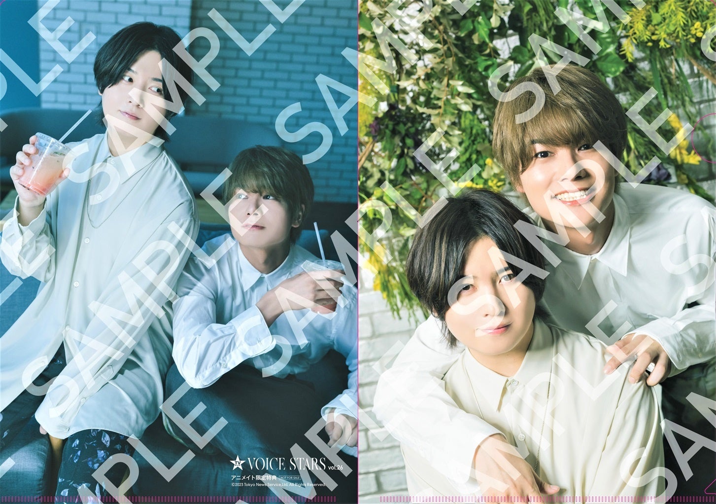 「双方照れながらの撮影でした」斉藤壮馬＆八代拓が「TVガイドVOICE STARS vol.26」の表紙に登場！ 2人の距離が 