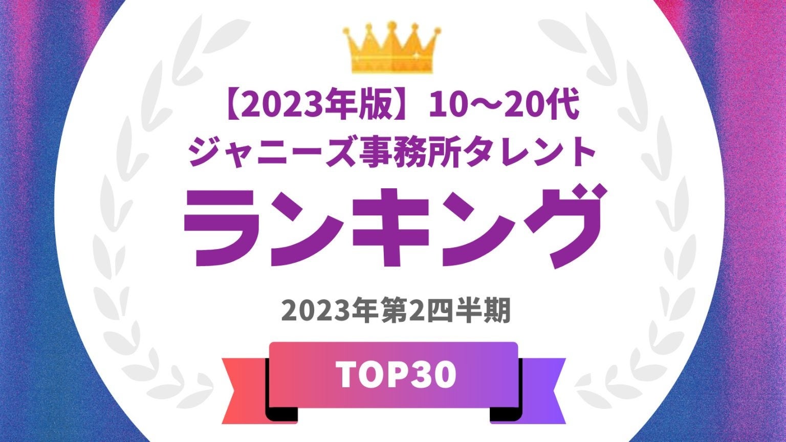 ​『タレントパワーランキング』が10～20代のジャニーズランキングを発表！株式会社アーキテクトがスタートさせた、WEBサイト『タレントパワーランキング』ランキング企画第241弾！！のサブ画像1
