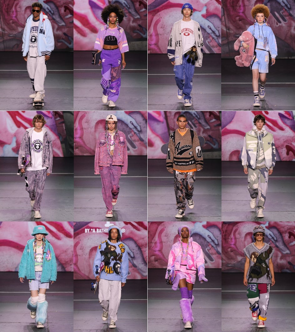 A BATHING APE® 30周年記念イベント「BAPE HEADS SHOW」BAPE®が4つのサブブランドと共にステージで2023年秋冬コレクションを発表のサブ画像14_AAPE_RUNWAY