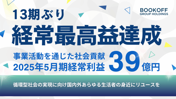 【13期ぶり経常最高益達成】事業活動を通じた社会貢献循環型社会の実現に向け国内外あらゆる生活者の身近にリユースをのメイン画像
